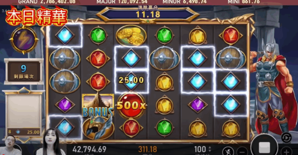 RSG電子老虎機 雷神之錘-實戰影評 雷神之錘遊戲畫面