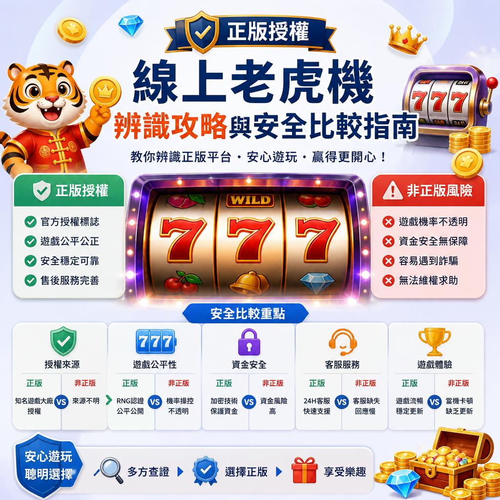 正版授權線上老虎機辨識攻略與安全比較指南